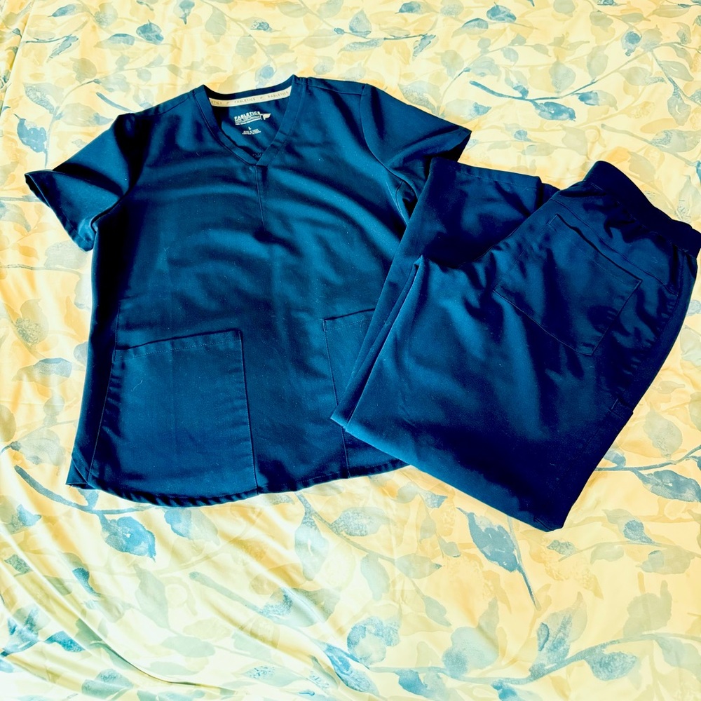 Fabletics Navy Blue Scrub Set